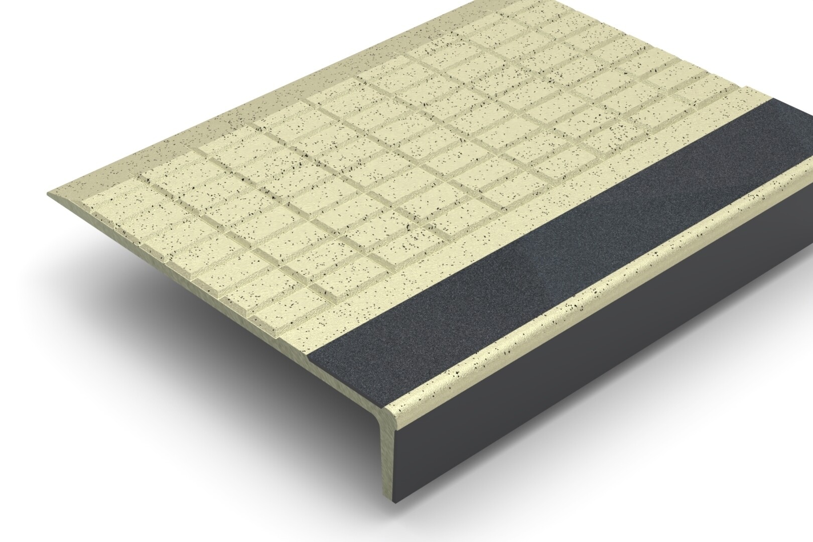 SN293/WL/280B Wideline™ nickel-bronze stair nosing with dark anti-slip insert