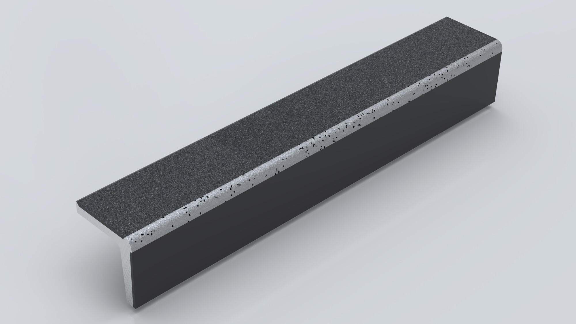 SN293/WL/57 Wideline™ stair nosing with dark anti-slip insert