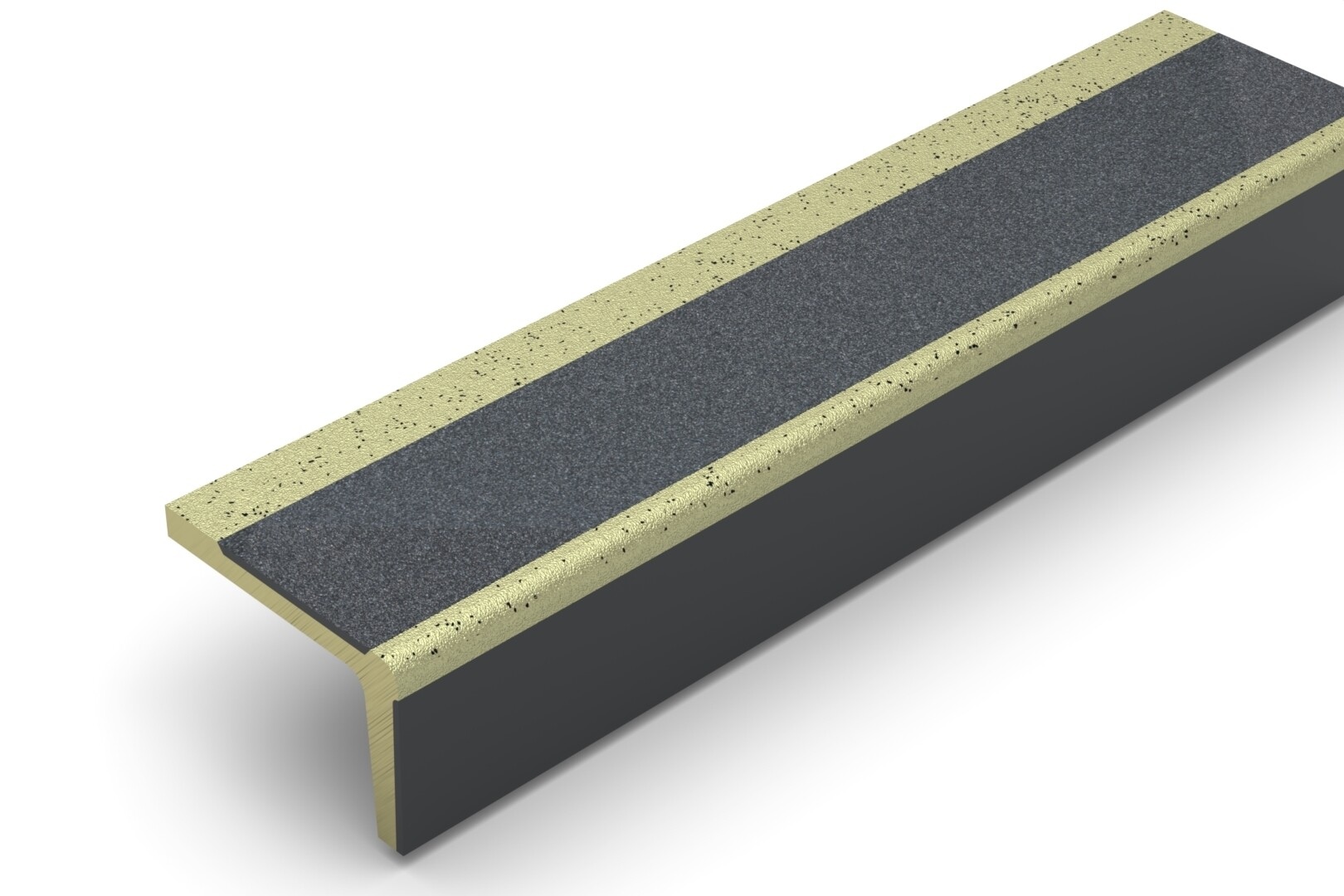 SN293/WL/84 Wideline™ nickel-bronze stair nosing with dark anti-slip insert