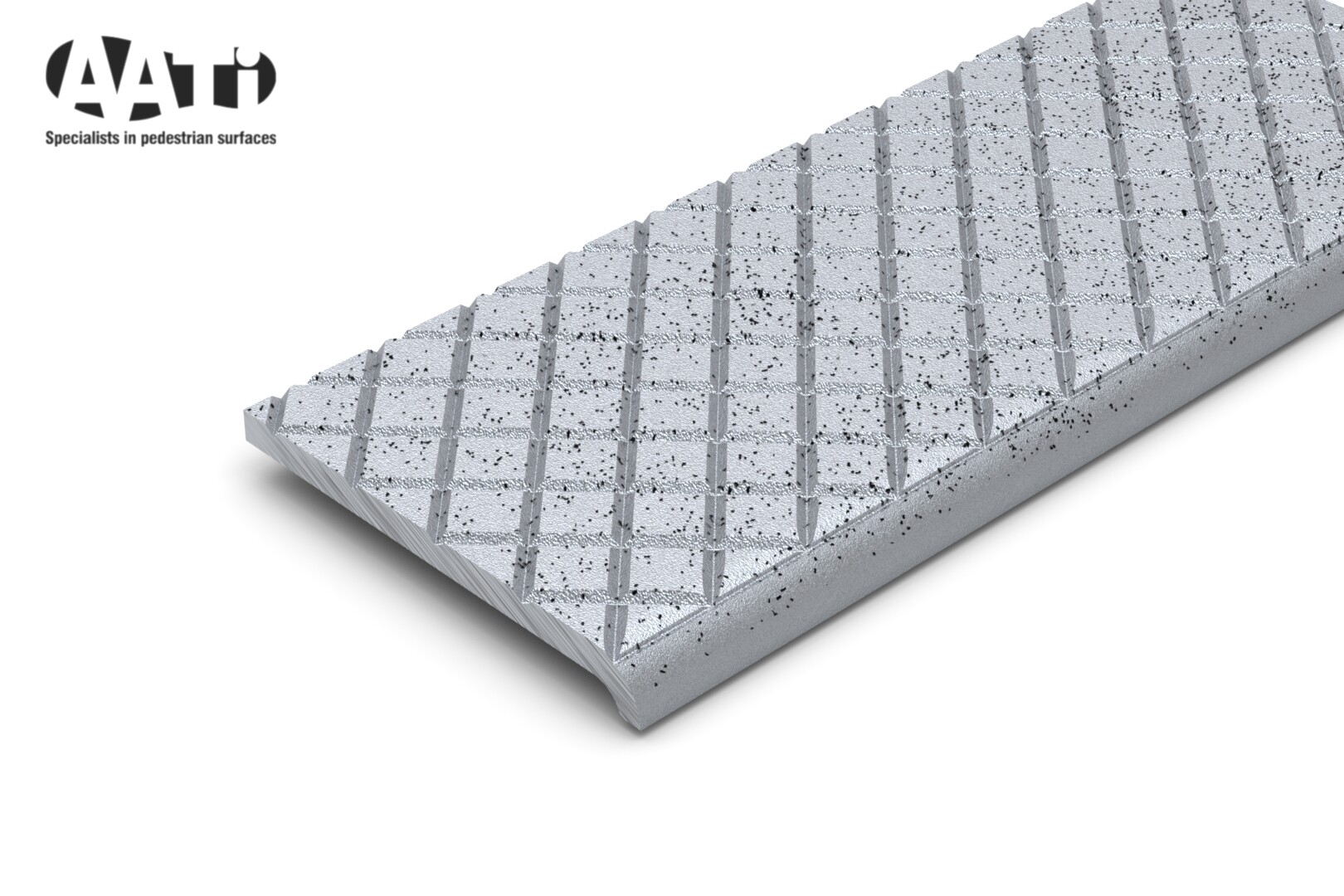 SN3/HDLT/140 HDLT™ cast-aluminium stair nosing with diamond-pattern anti-slip surface