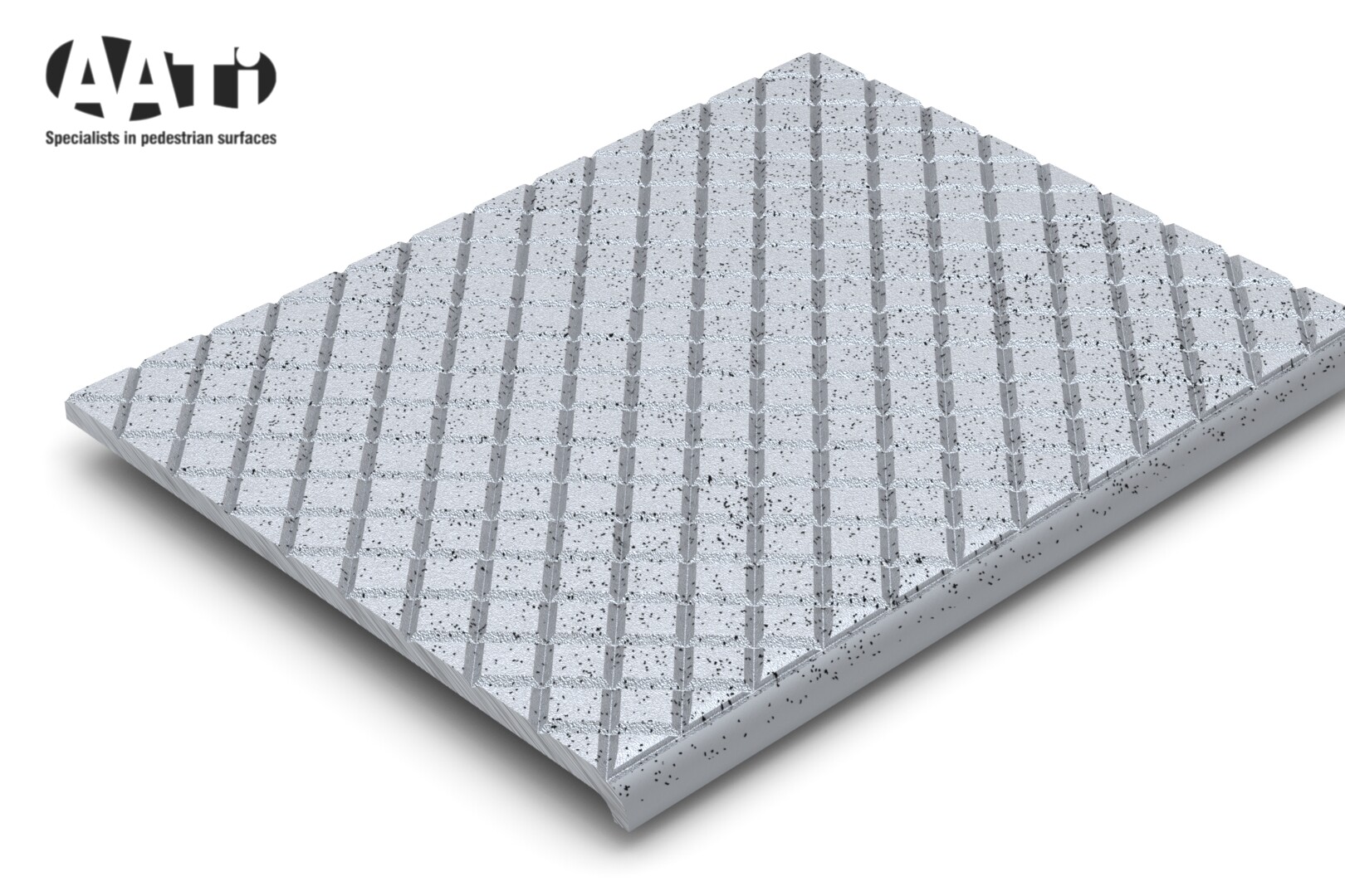SN3/HDLT/280 HDLT™ cast-aluminium stair nosing with diamond-pattern anti-slip surface