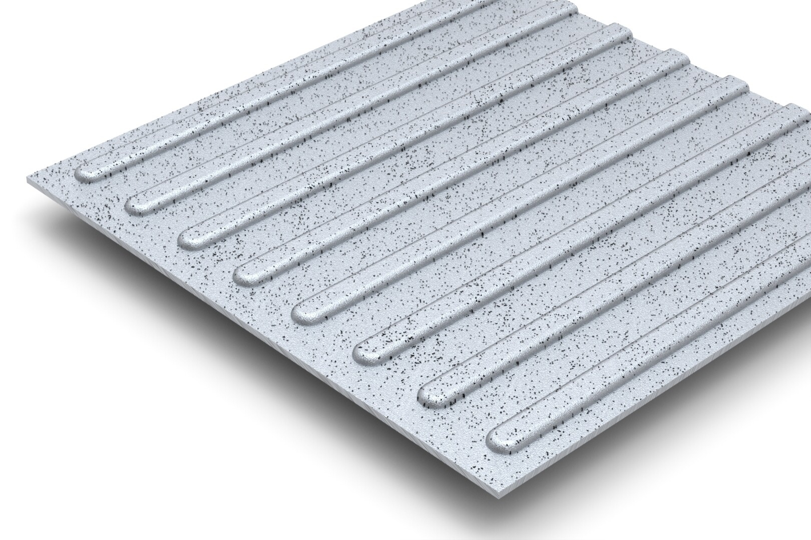 TT1/400 cast-metal corduroy tactile tile in aluminium